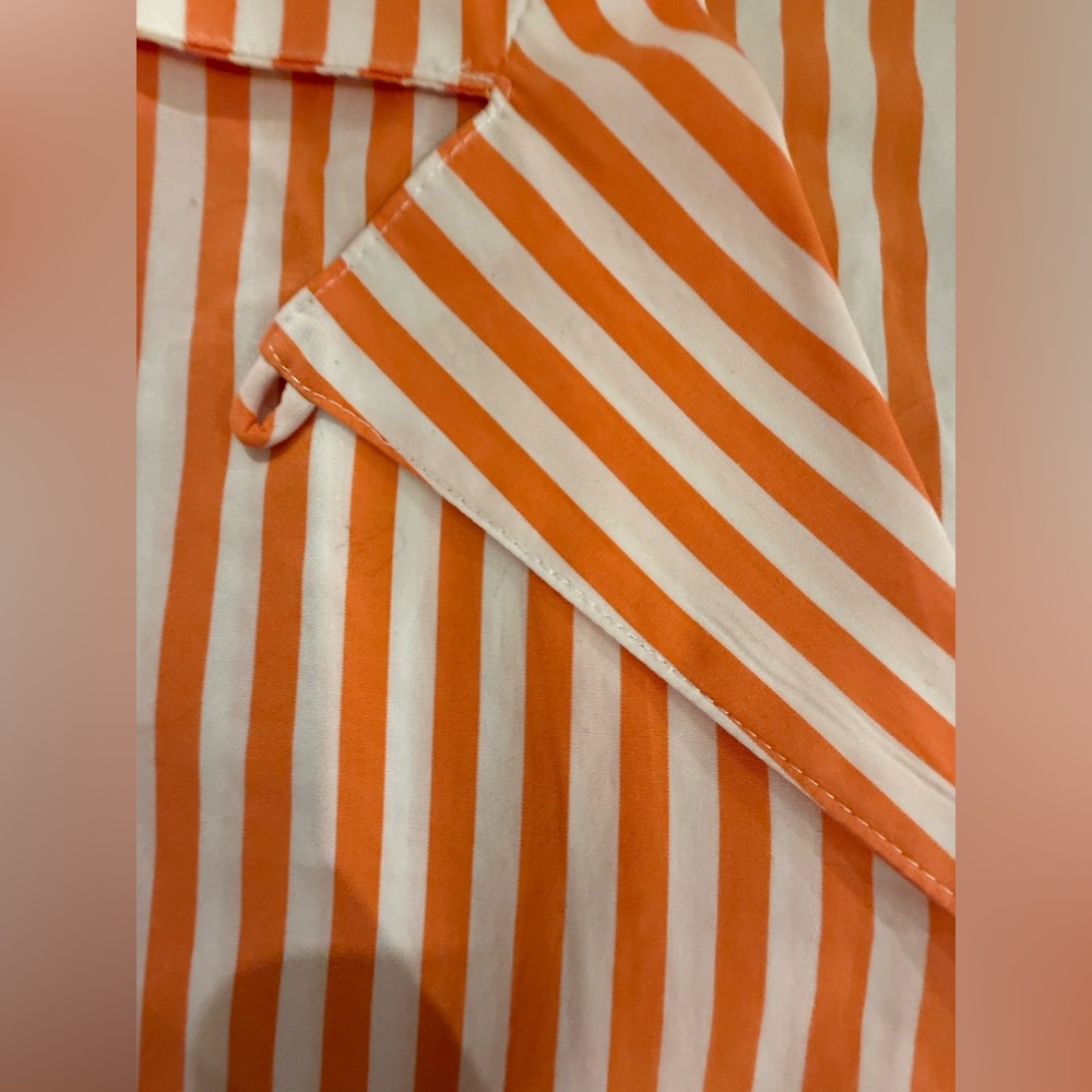 Polo by Ralph Lauren Orange and White Striped Women's Pajama Set - Picture 6 of 16